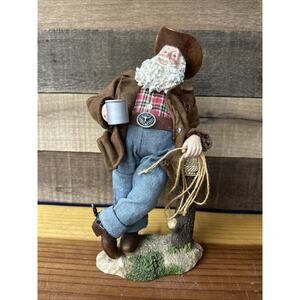 Cowboy Santa Figure 12” Tall western